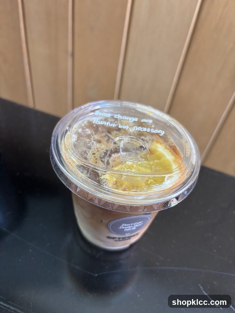 Iced Coffee with Orange Slice