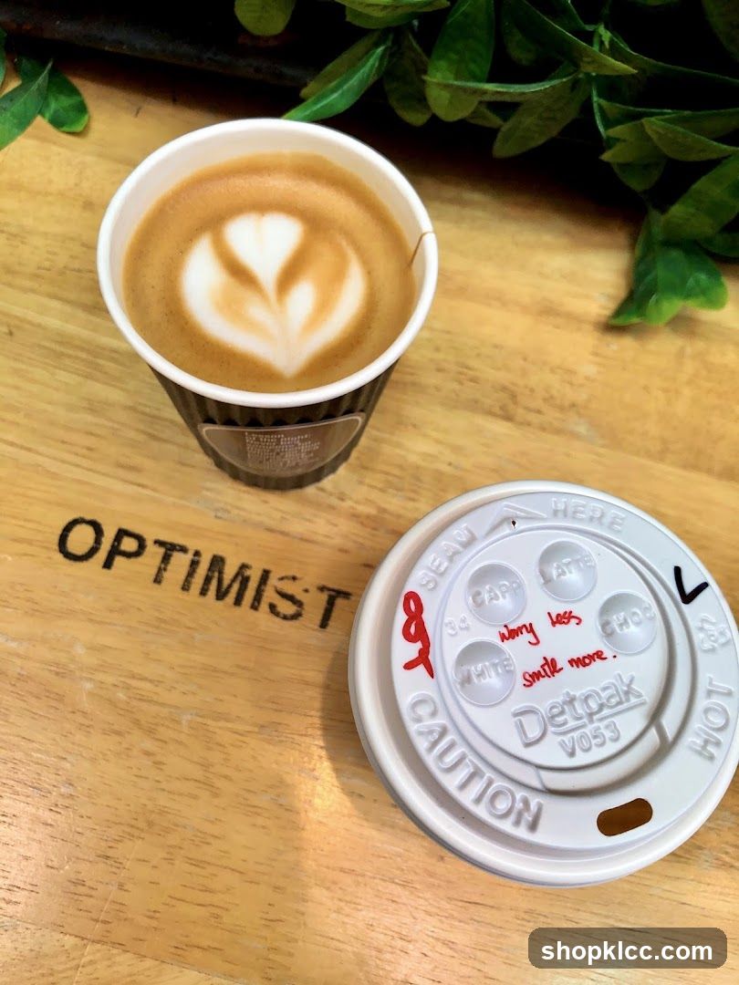 Coffee with motivational message