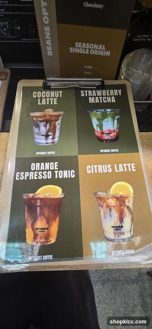 Optimist Coffee Menu