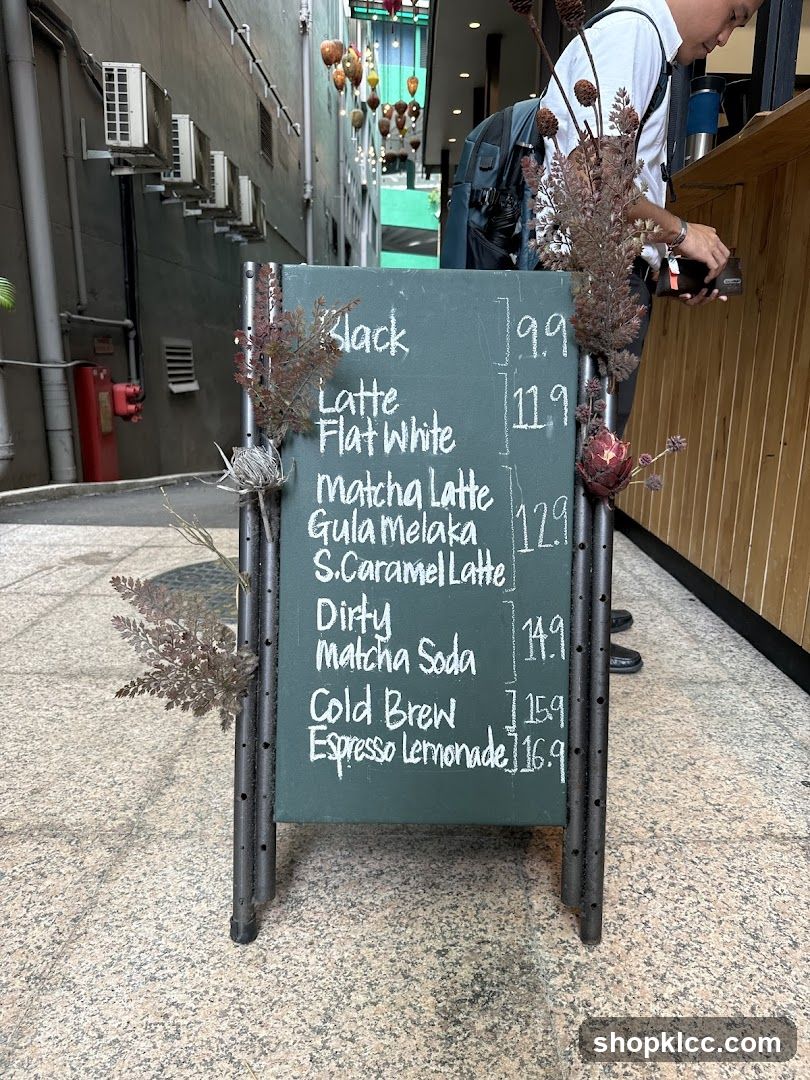 Cafe Menu