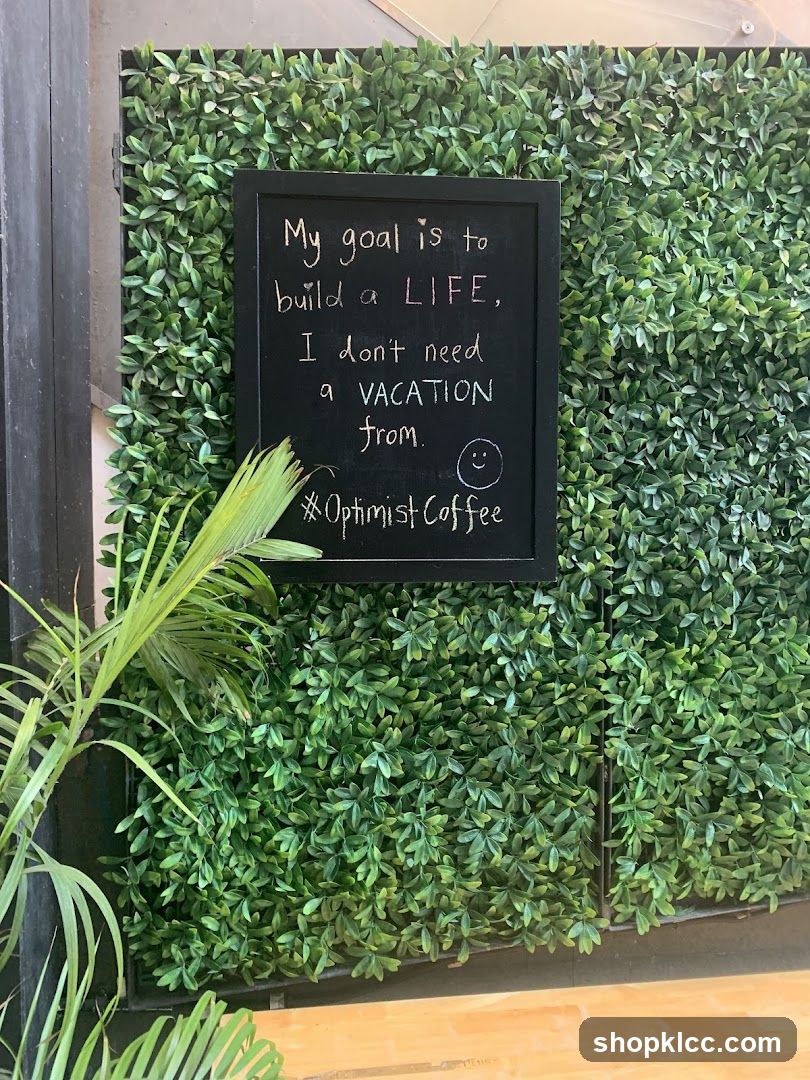 Chalkboard with inspirational quote