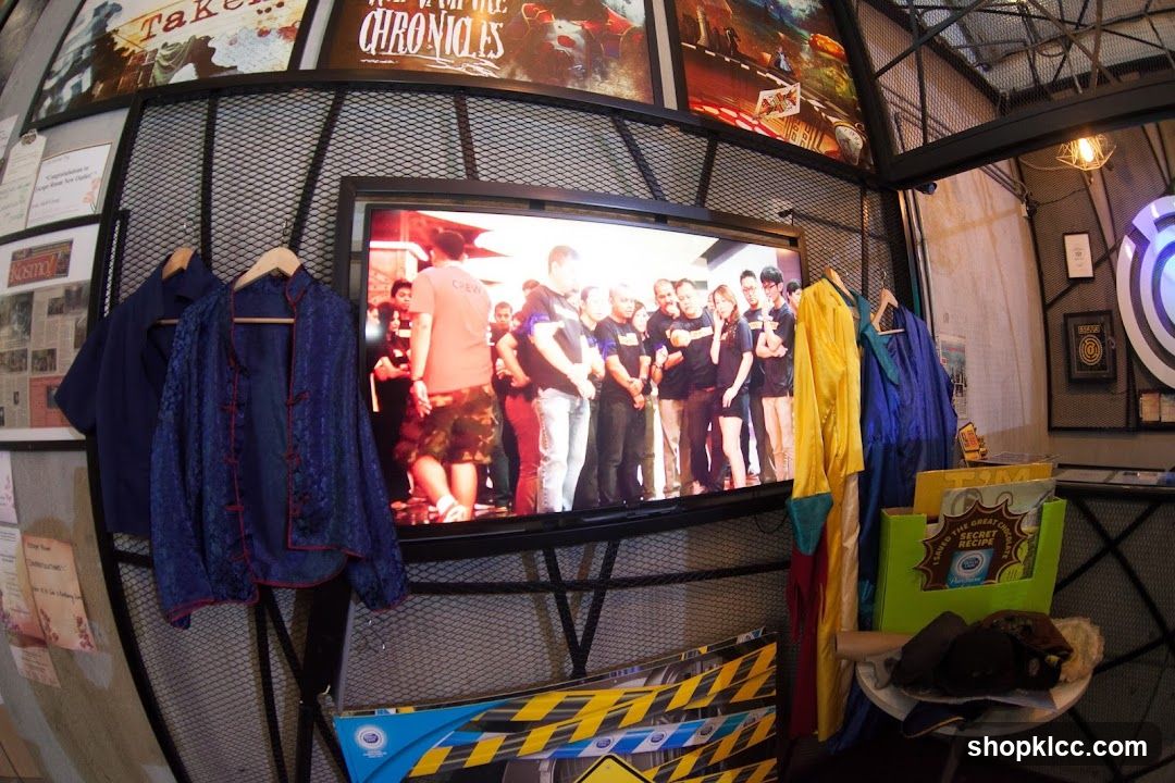 Exhibition Display with Screen and Costumes