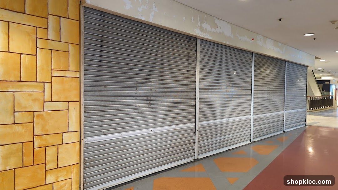 Closed Storefronts in Mall Corridor