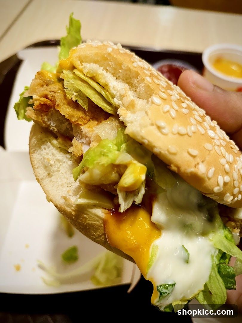 Fried Chicken Sandwich with Cheese and Lettuce