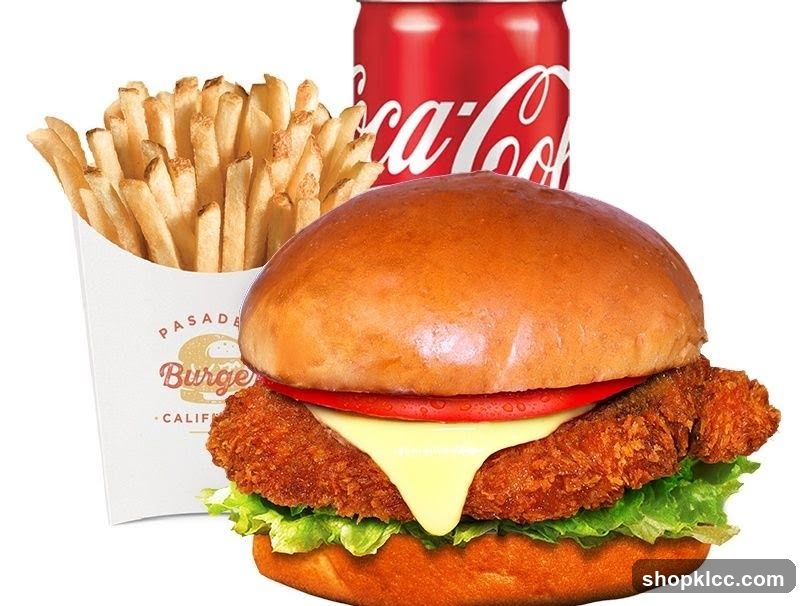 Burger, Fries, and Soda