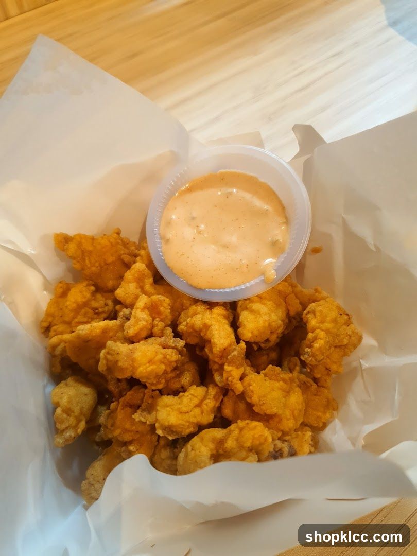 Popcorn Chicken with Dipping Sauce