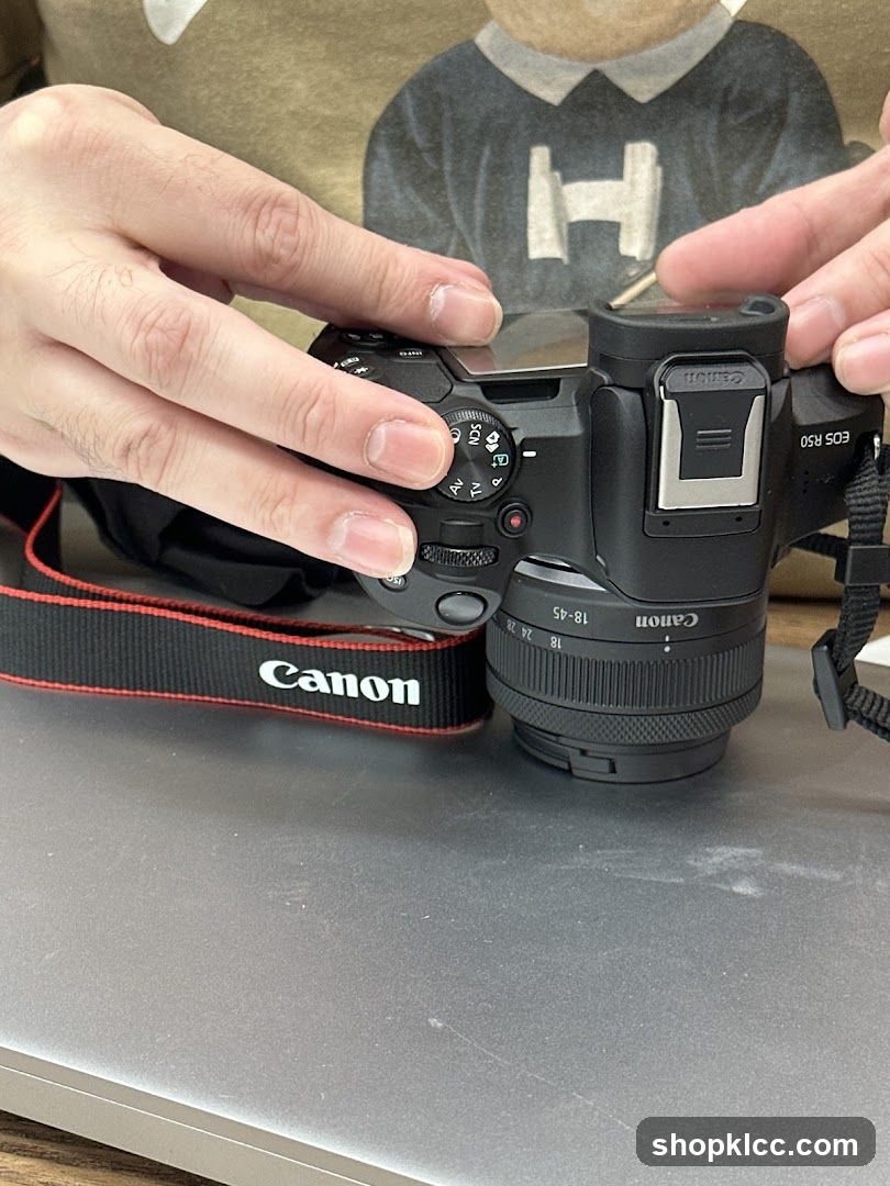 Canon Camera on Laptop