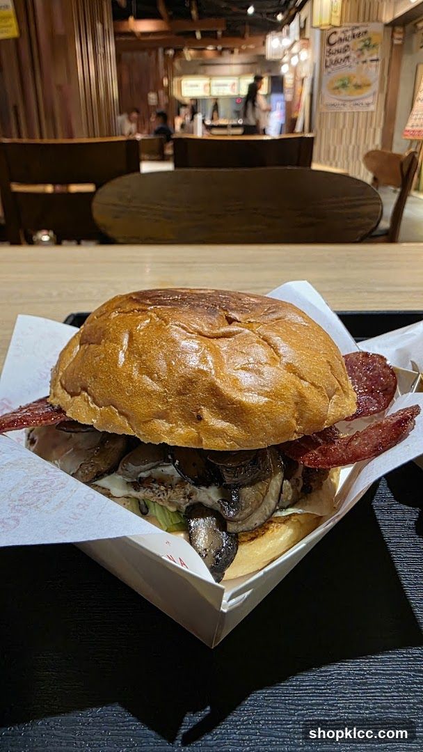 Burger with Bacon and Mushrooms
