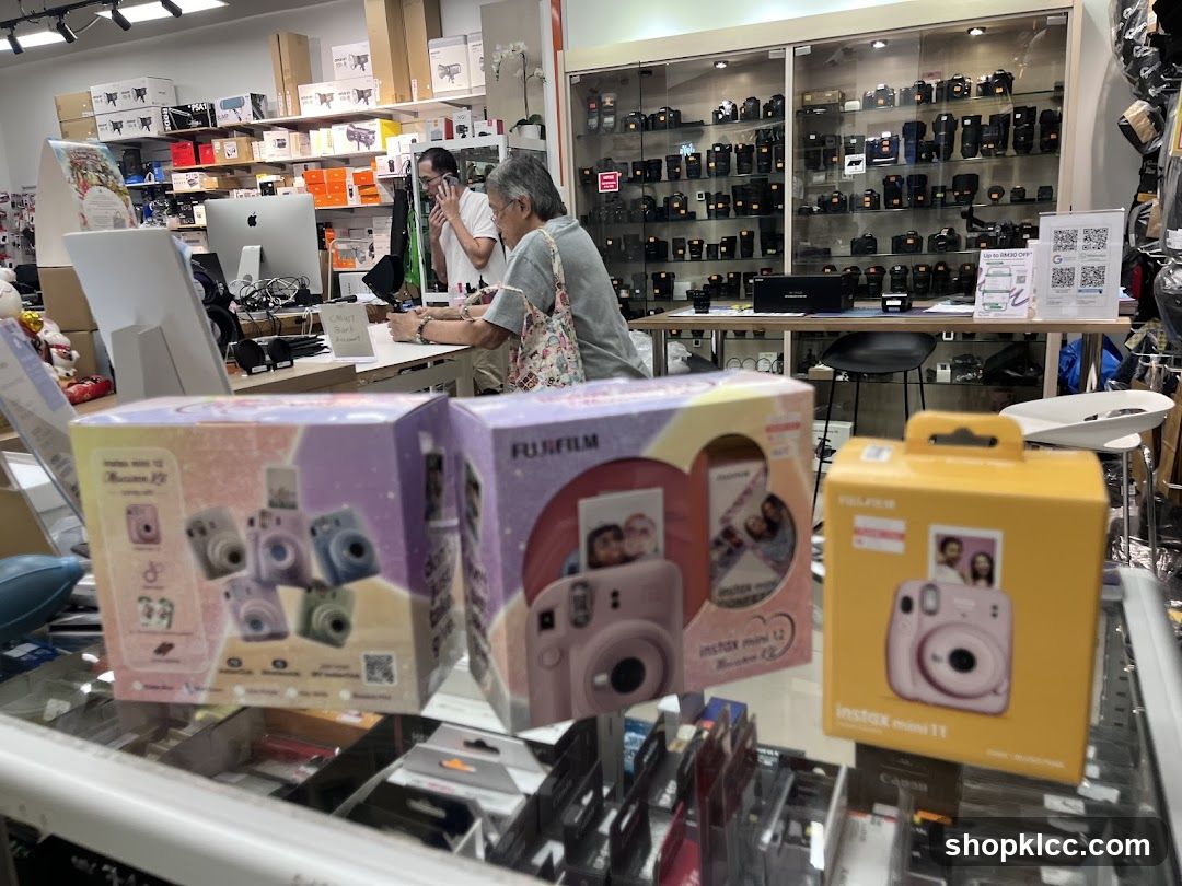 Camera Store Interior with Fujifilm Products