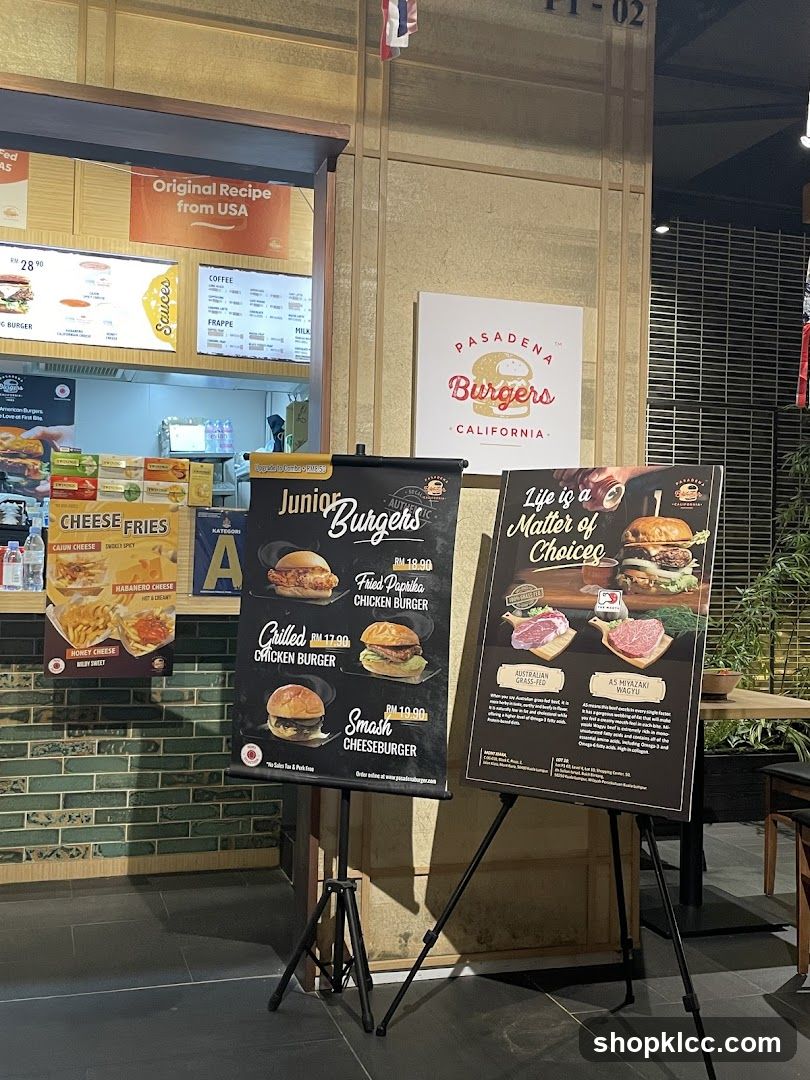 Pasadena Burgers Menu Boards