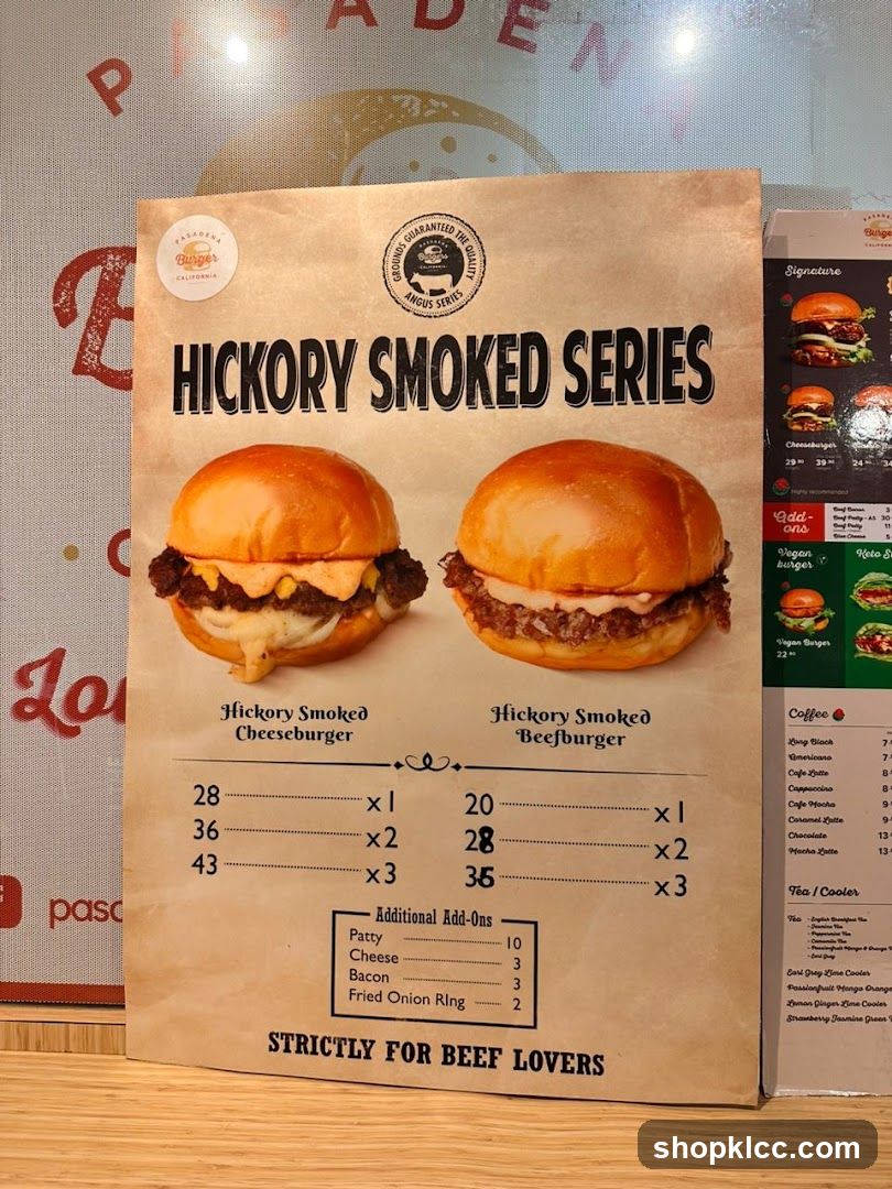 Hickory Smoked Series Menu
