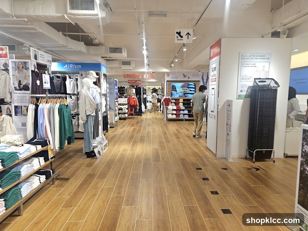 Interior of a clothing store