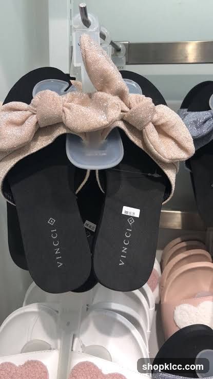 Sparkly Bow Slides