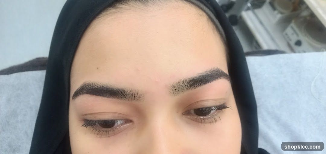 Close-up of a person's face with hijab