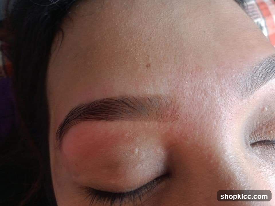 Close-up of a person's face with closed eyes