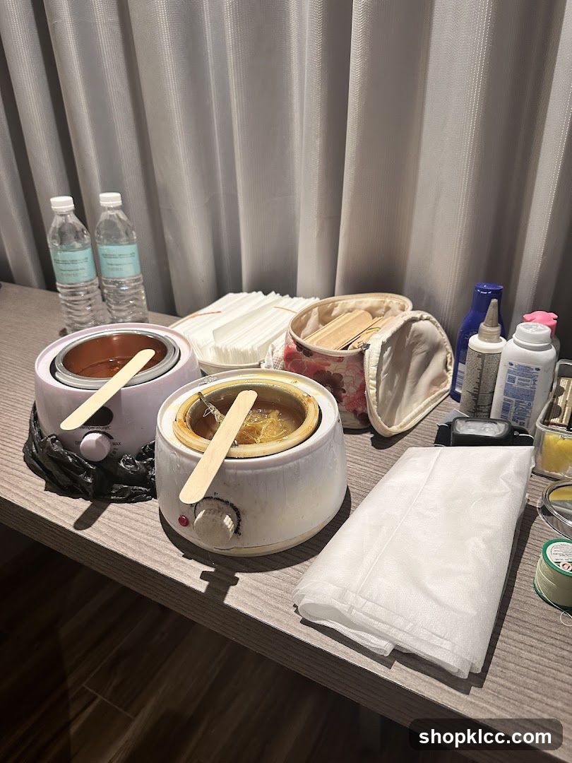 Waxing Supplies Setup