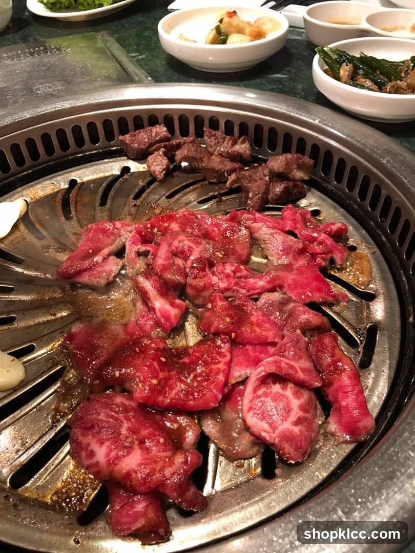 Grilled Beef on Hot Plate