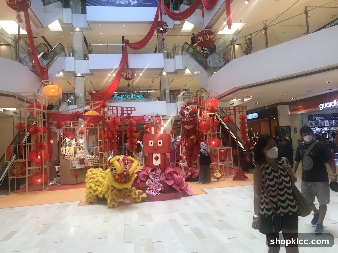 Mall Interior with Chinese New Year Decorations