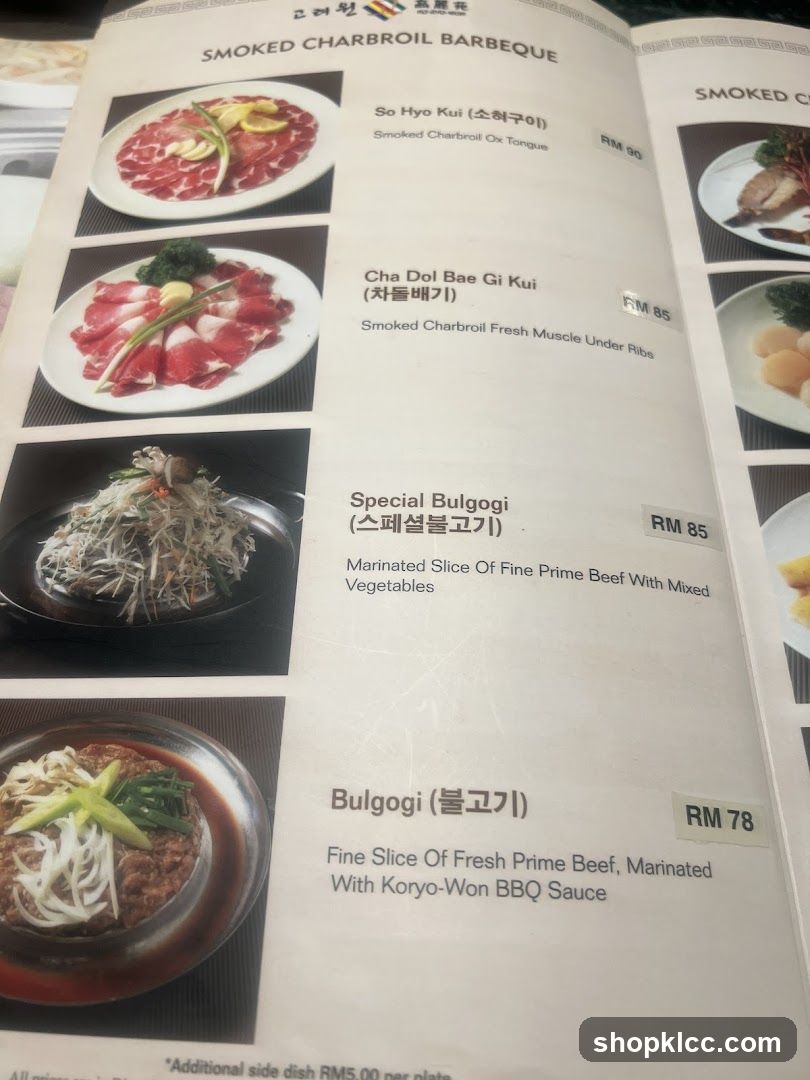 SMOKED CHARBROIL BARBEQUE Menu