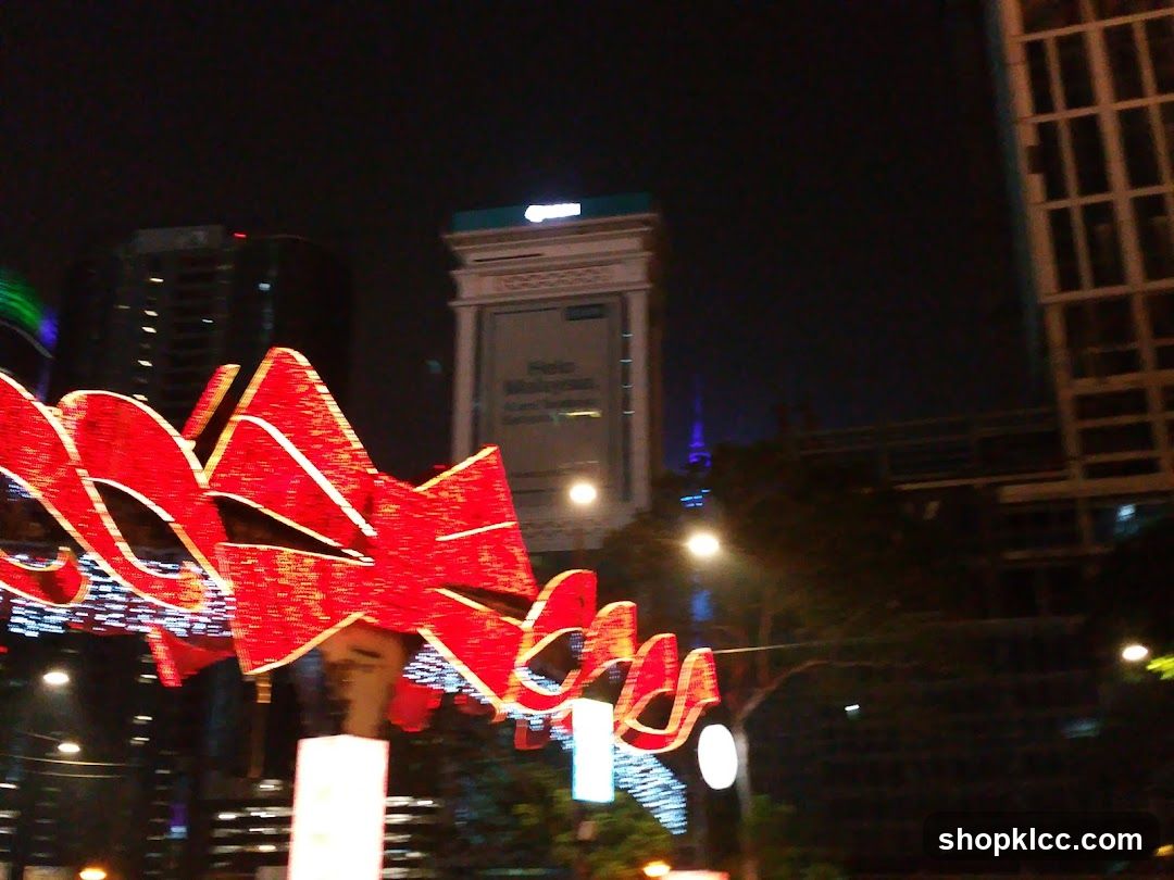 Night City Scene with Neon Signage