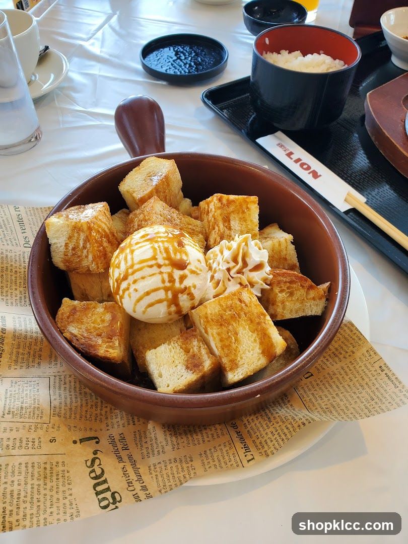 Toasted Bread Bowl with Ice Cream