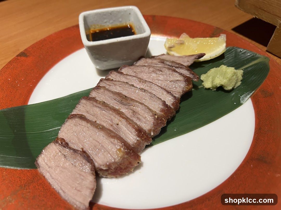 Sliced Beef with Condiments