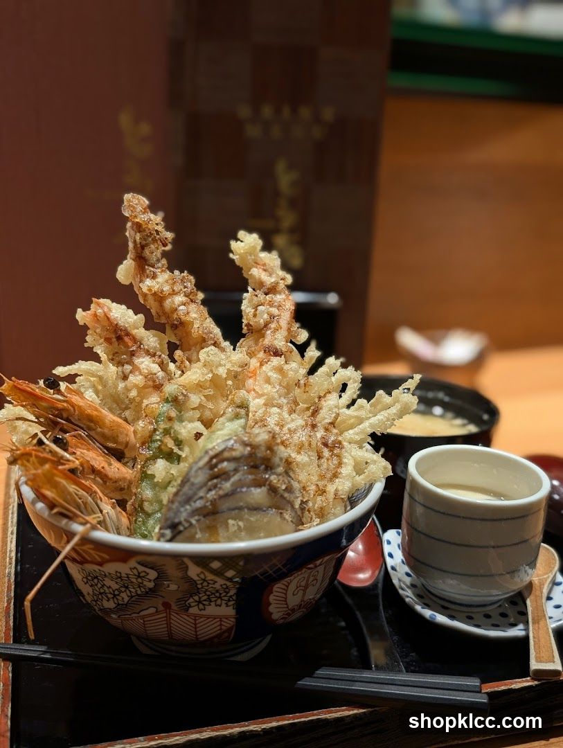 Tempura Donburi with Side Dish