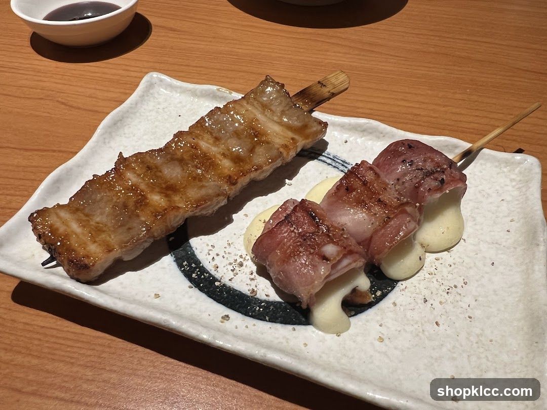 Grilled Skewers with Cheese