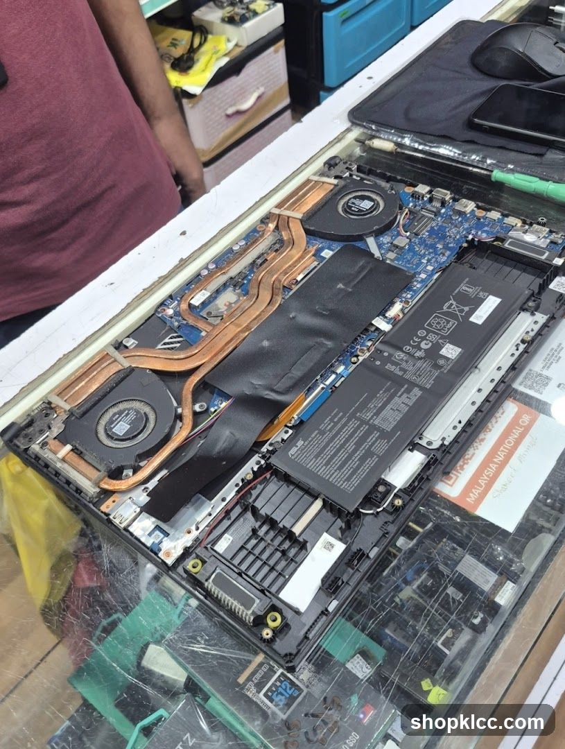 Open Laptop on Workbench