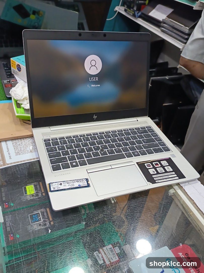 HP Laptop on Display Table
