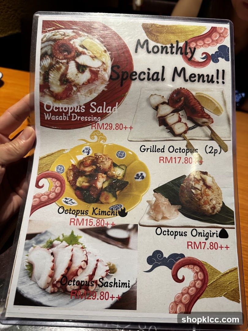 Monthly Special Menu!!