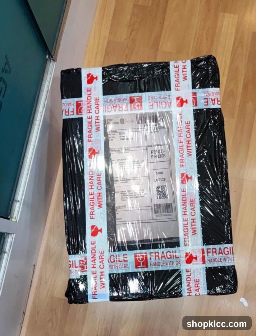 Wrapped Package on Floor