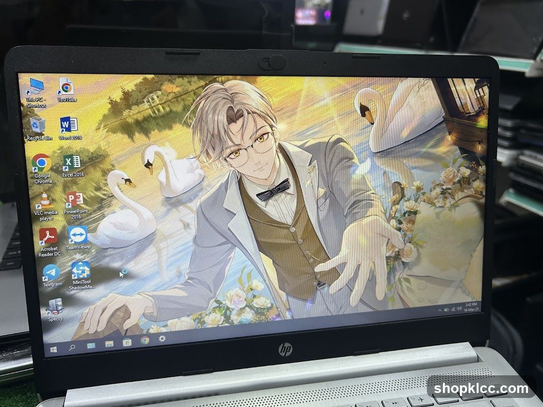 Laptop Desktop Screen with Anime Wallpaper