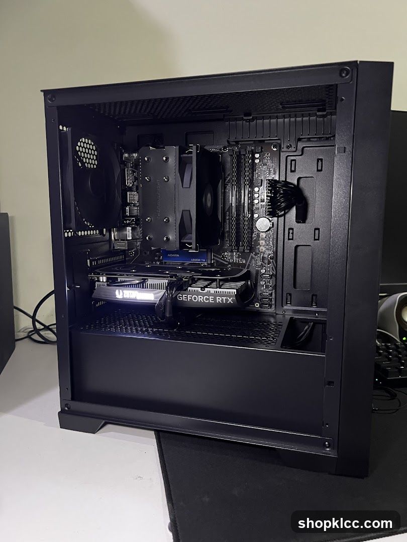 Black PC Case Interior