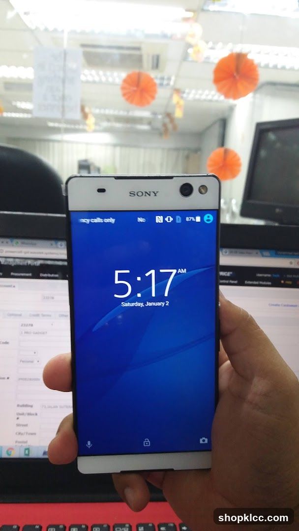 Sony Phone Display in Office Setting