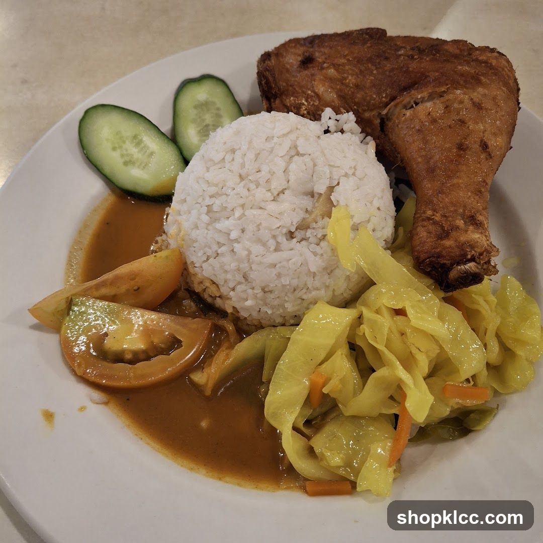 Fried Chicken with Rice and Curry