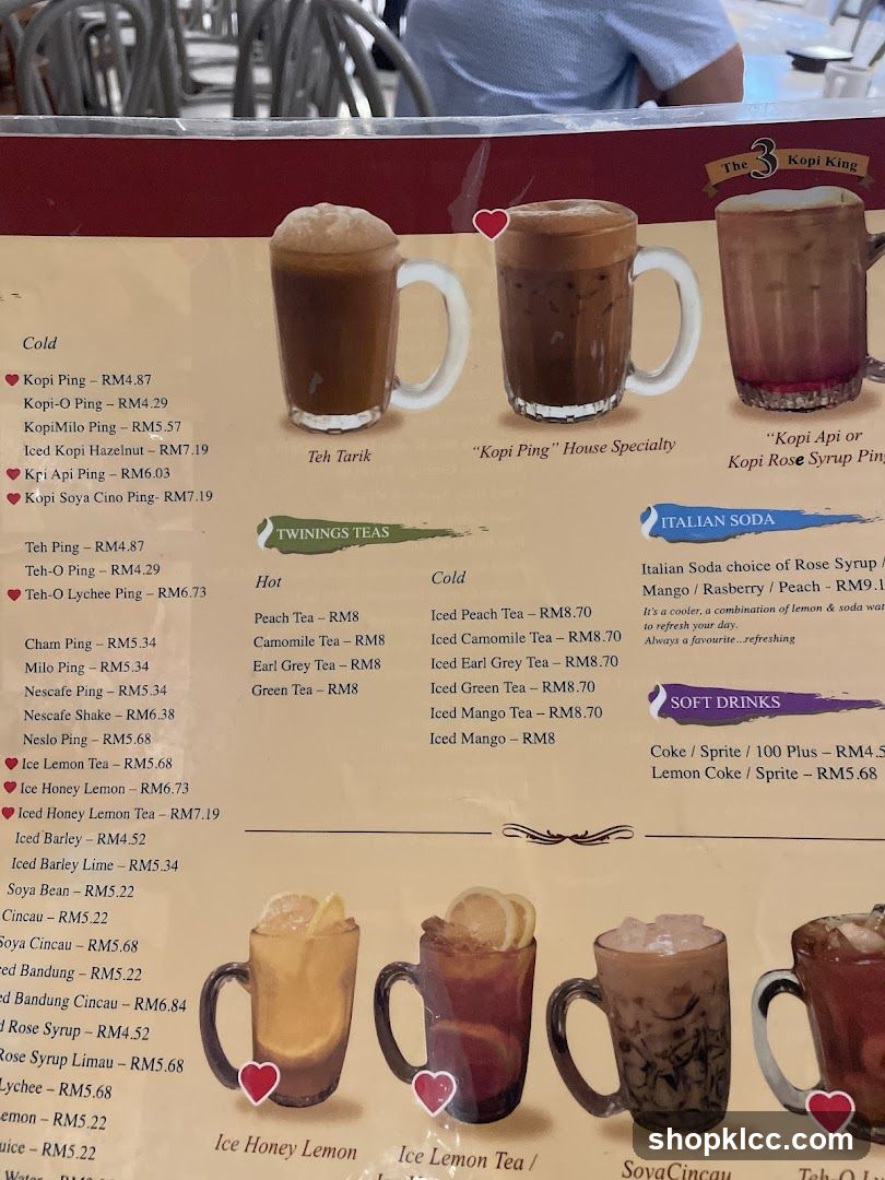 Kopi King Menu Board