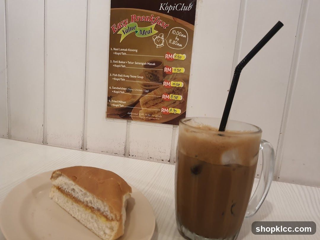 Breakfast Meal with Kopi Club Menu