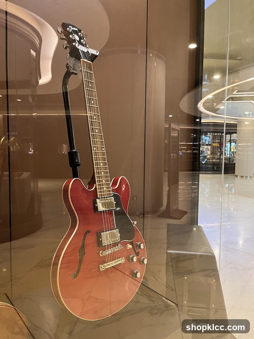 Red Electric Guitar Display