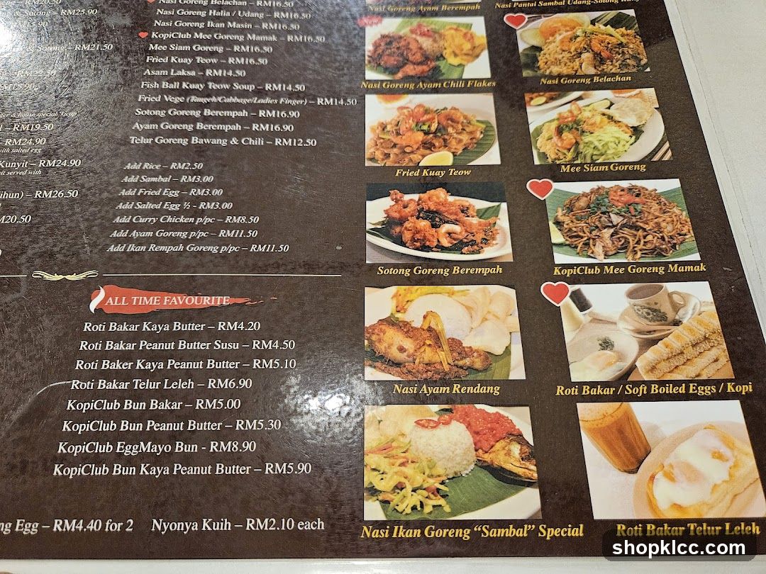Nasi Goreng Menu Board