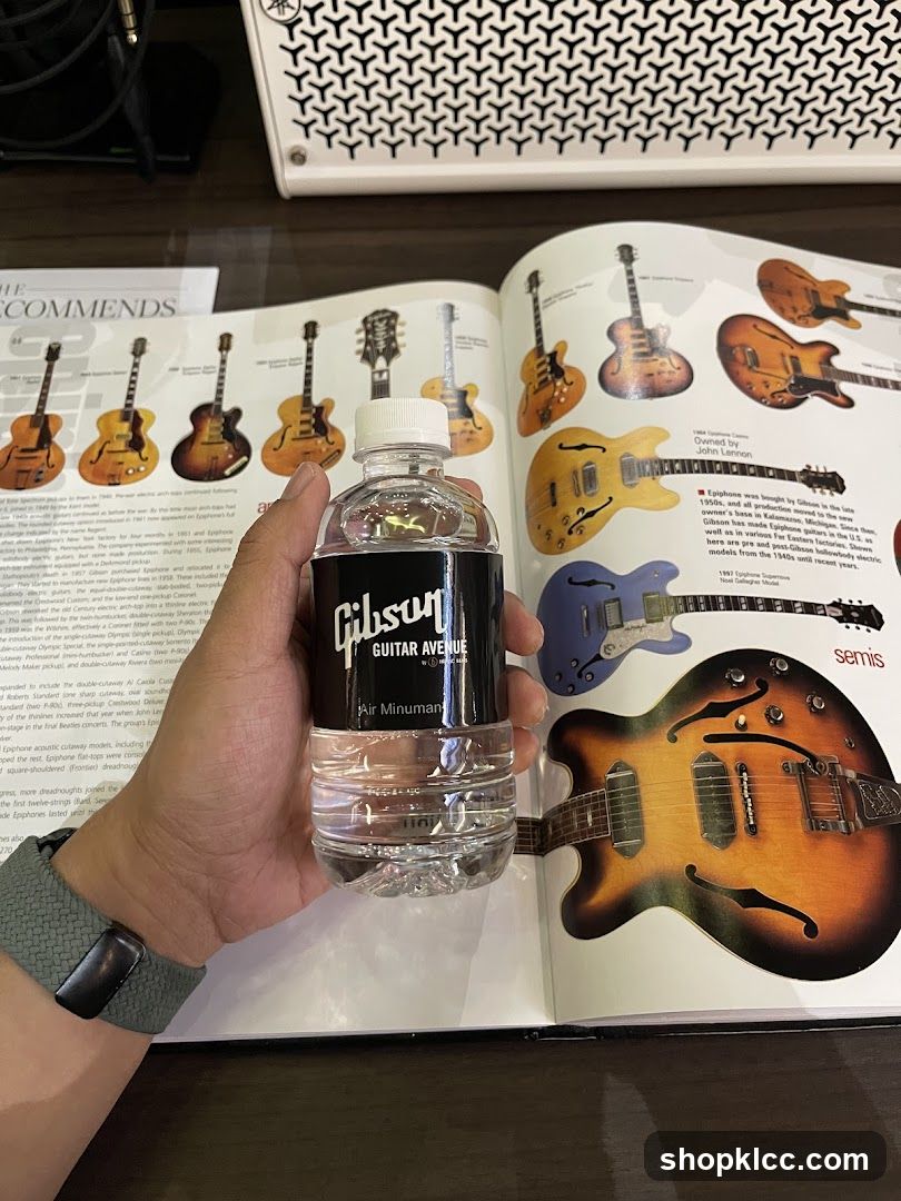 Gibson Guitar Book and Water Bottle