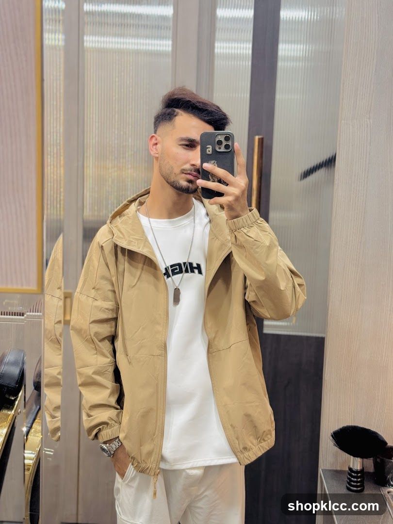 Man Taking Mirror Selfie in Salon