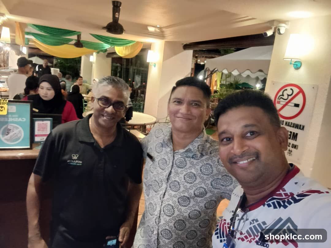 Group photo inside a restaurant or cafe