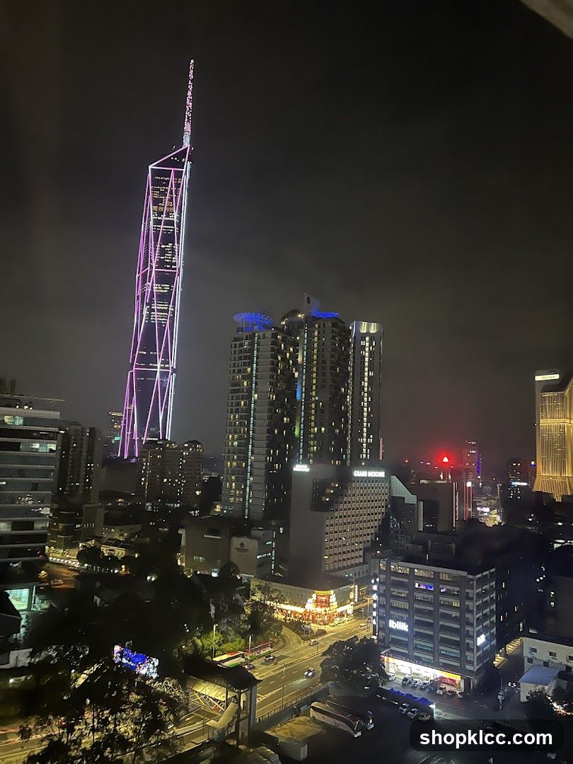 Night Cityscape with Skyscrapers