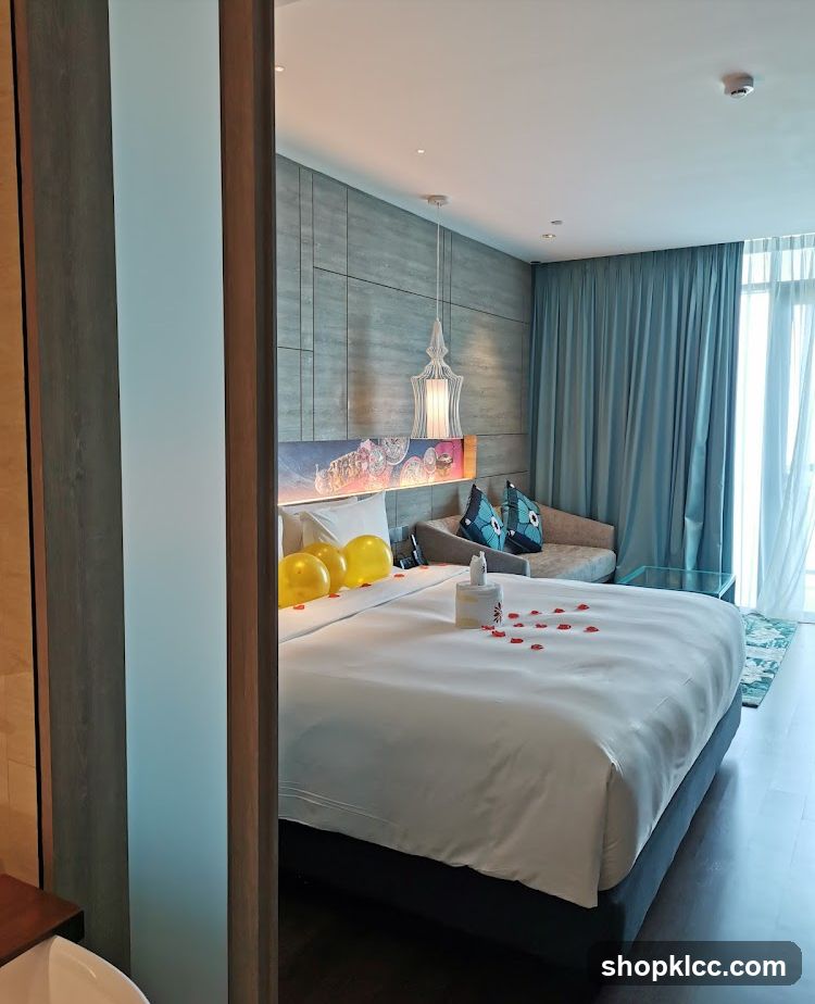 Hotel Room Interior with Decorative Elements