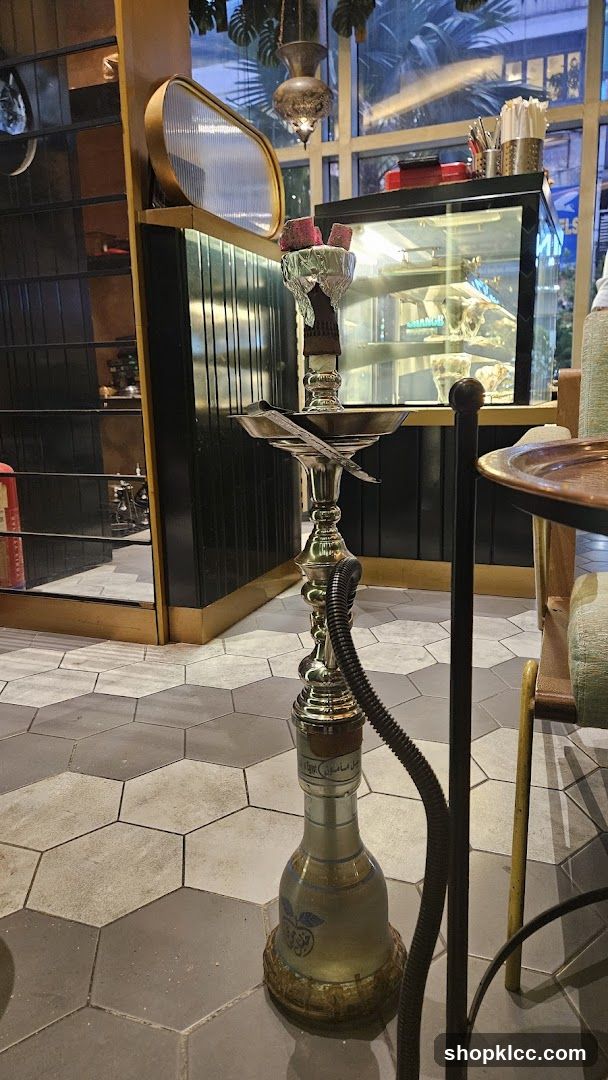 Hookah in a cafe interior