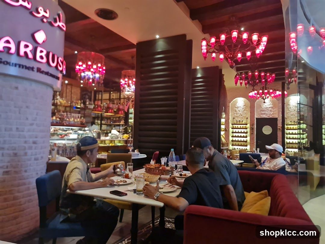 Restaurant Interior with Patrons Dining