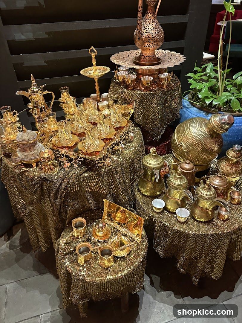 Gold Tea Set Display