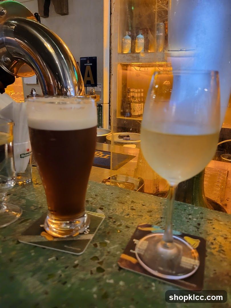 Bar Interior with Drinks