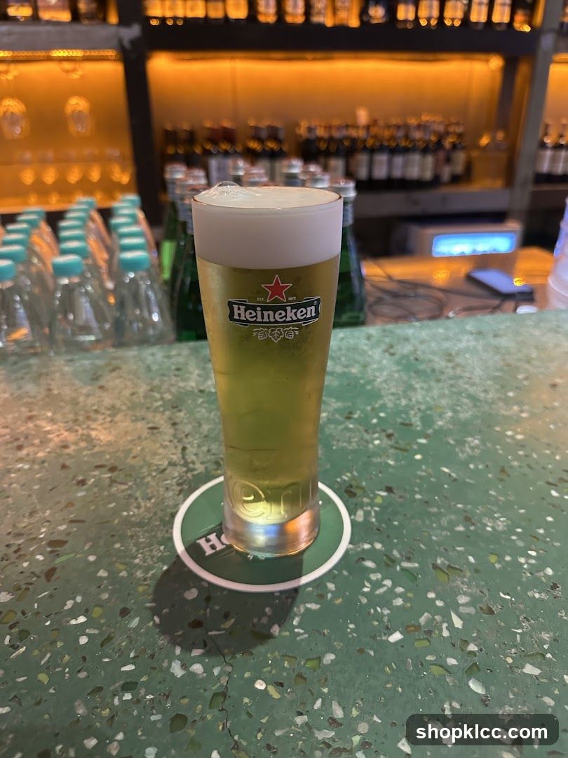 Heineken Beer at Bar Counter